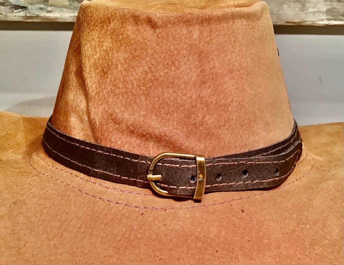 Buffalo leather hat band Australian hand made for all hats Etsy