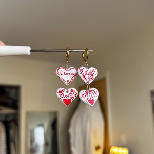 Handmade Love Heart Earring Set