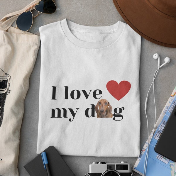 I love dog t-shirt| pet owner gift| pet costume, Dog t-shirt| Personalized custom pet, pet lover t-shirt| Personalized pet lover gift|