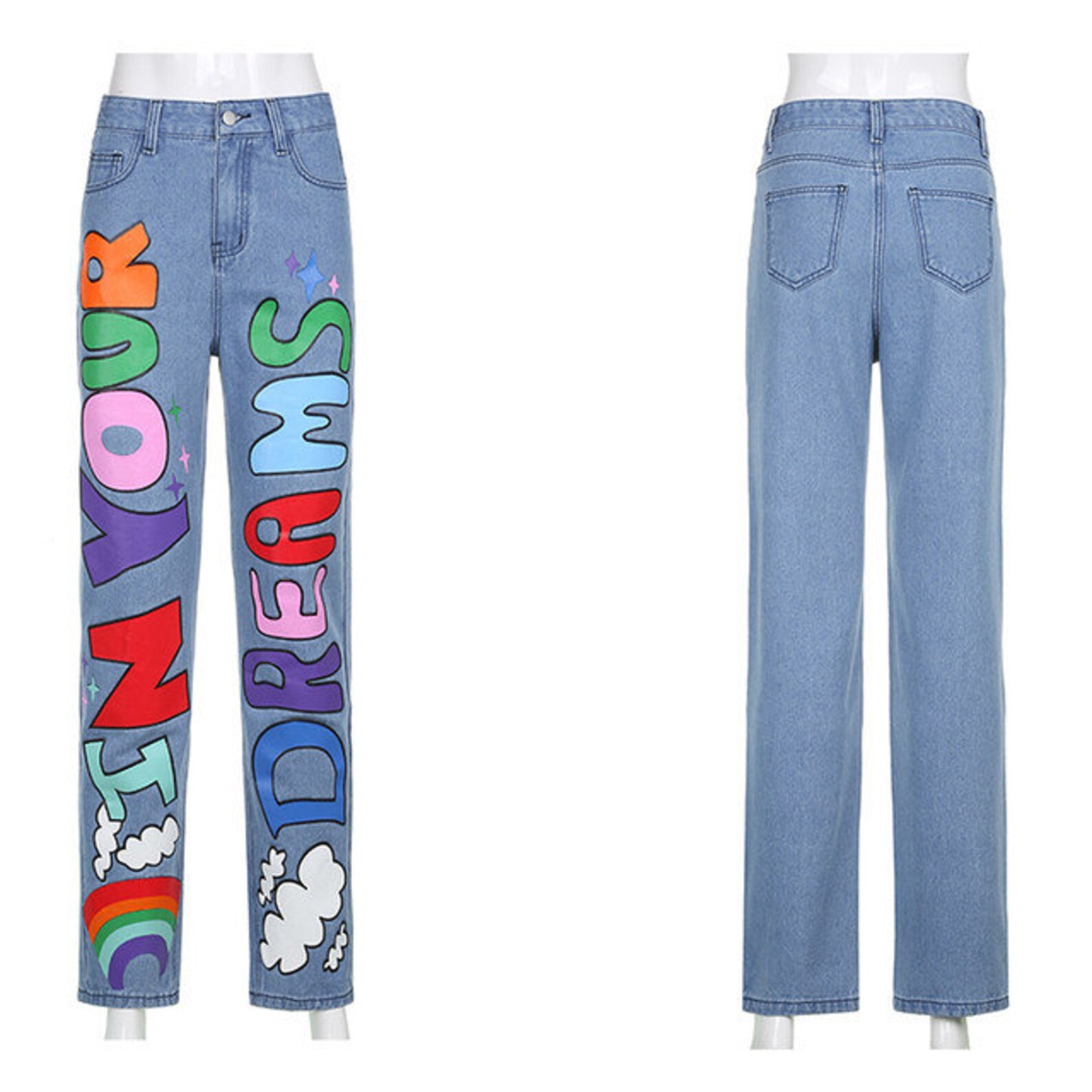 printed baggy pants
