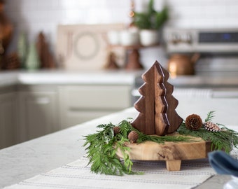 7&quot; Black Walnut Christmas Tree ~ Modern Winter Decor