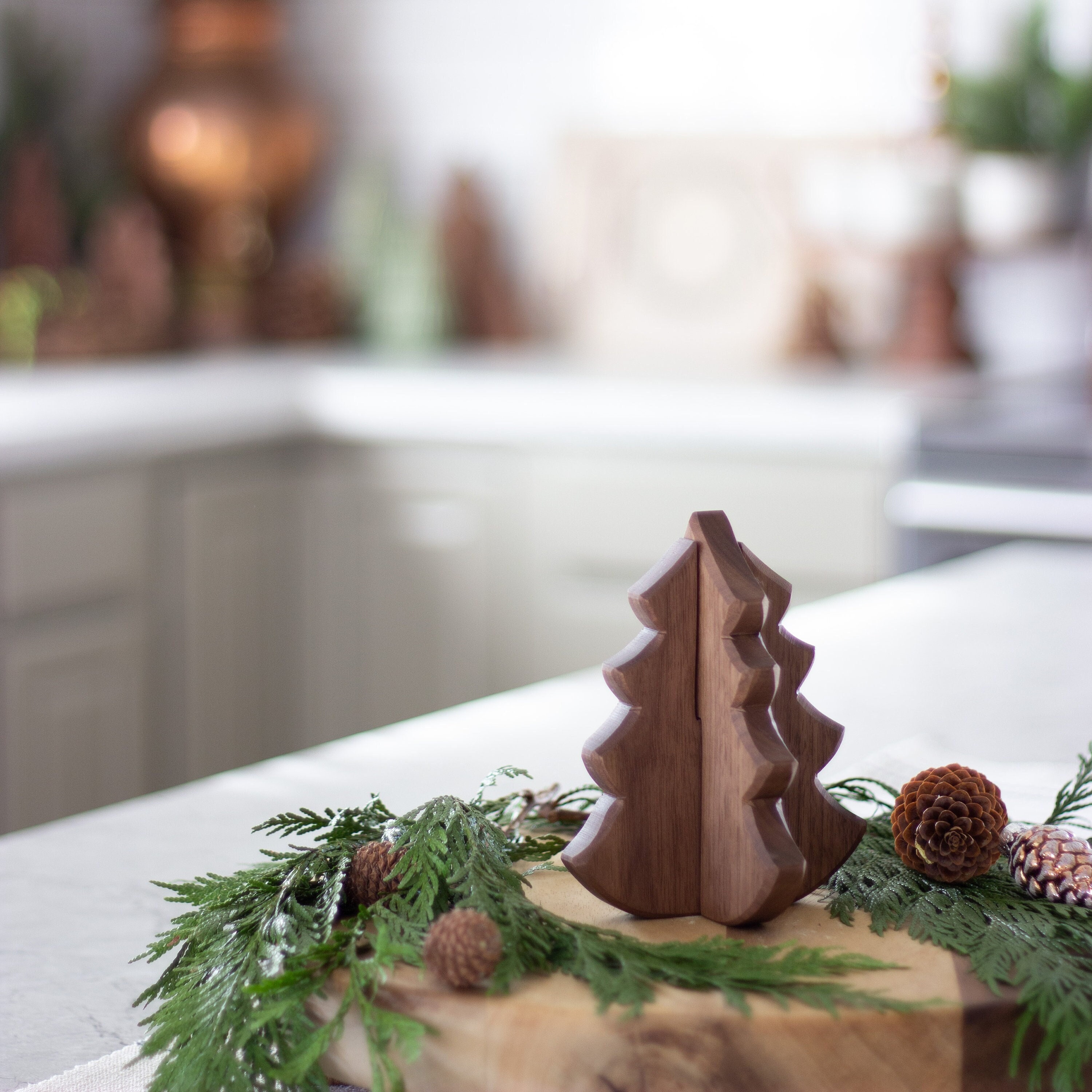Black Walnut Christmas Tree ~ 3D Evergreen Holiday Decor