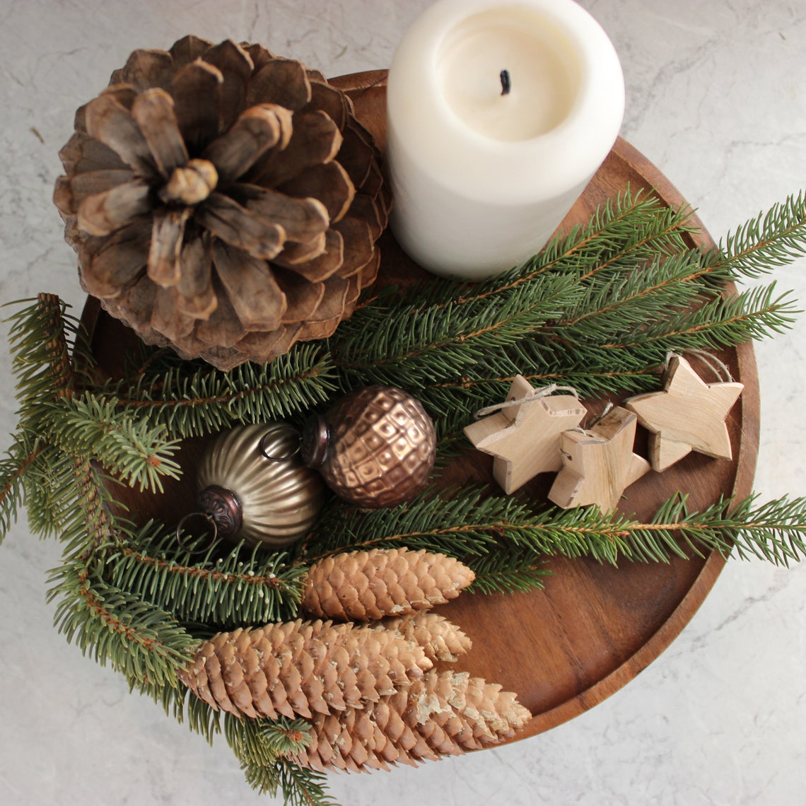 Small Wooden Star Christmas Tree Ornaments Handcrafted set of Etsy