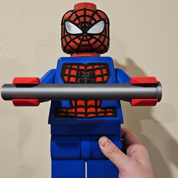 Lego Style Spider Man Toilet Paper Holder 3D Print