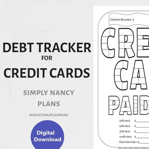 Creditcardschuldtracker, betaling afbetaald, afdrukbare grafiek, uitbetalingsplan, financiële planner