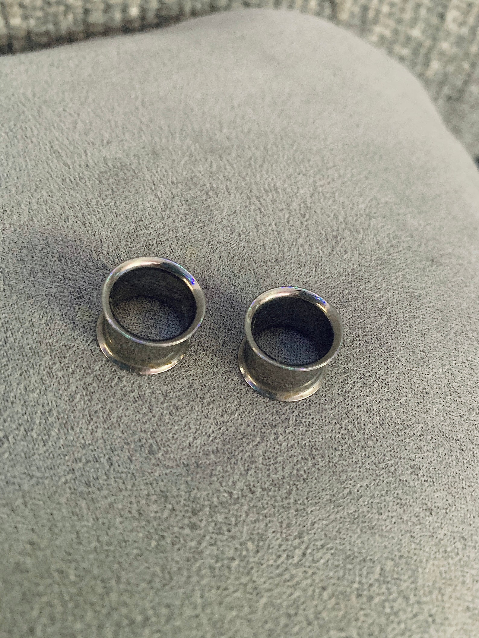 NEW Surgical Steel Ear Tunnels 12 mm Silver Etsy