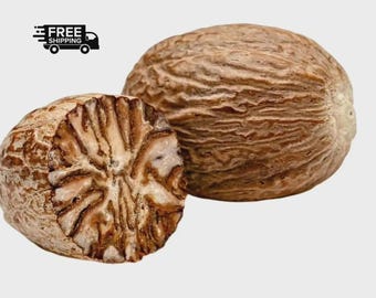 Indian Whole Nutmeg (Jaifal) — Untreated & Natural — Aromatic Spice — Organic