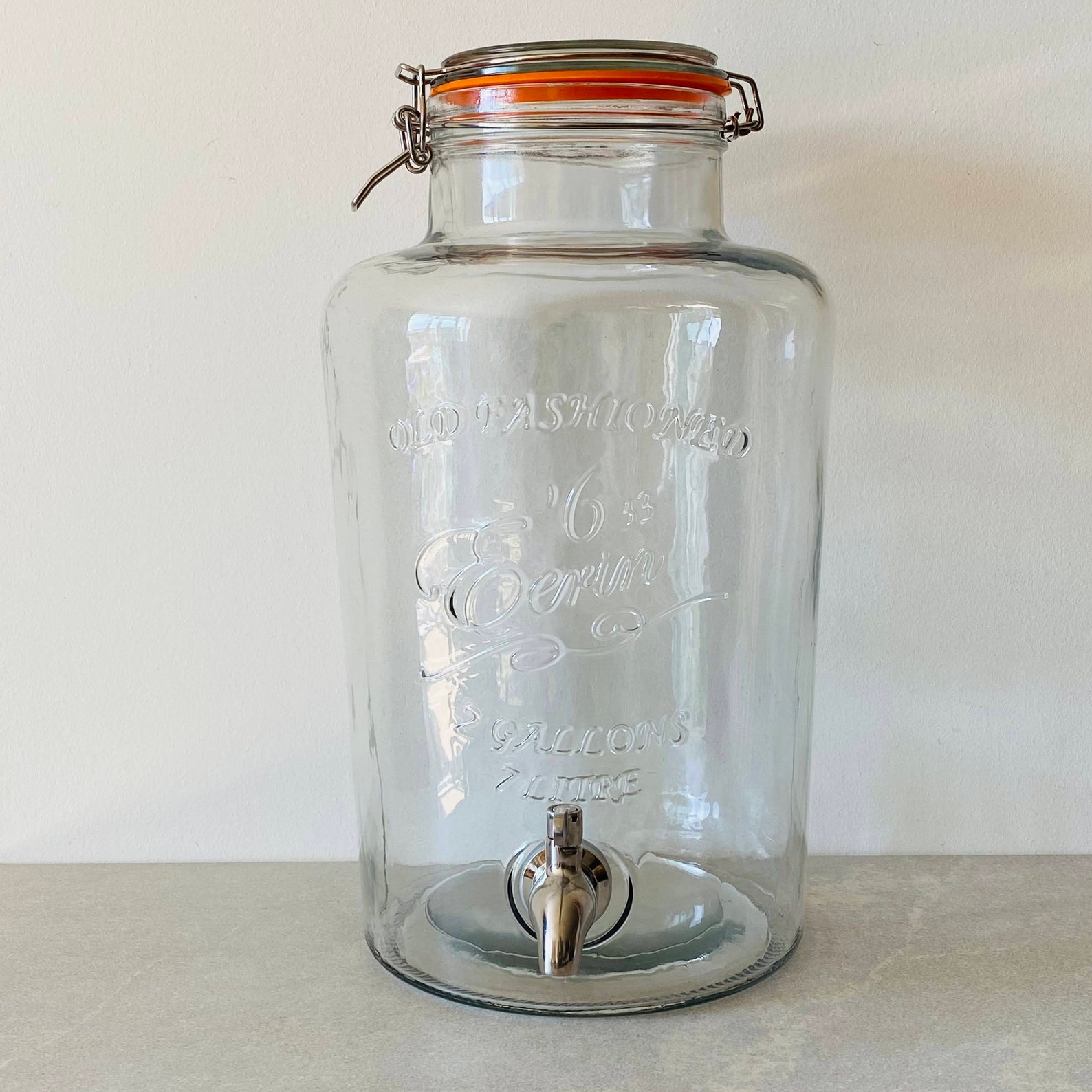 7 Litre Glass Barrel With Stainless Steel Tap Brimfull It Etsy UK