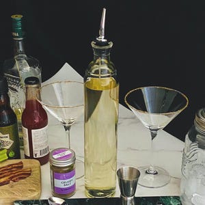 Glass 500ml Bottles Supplied with Corks & Metal Pourers - Barware Gifts image 3