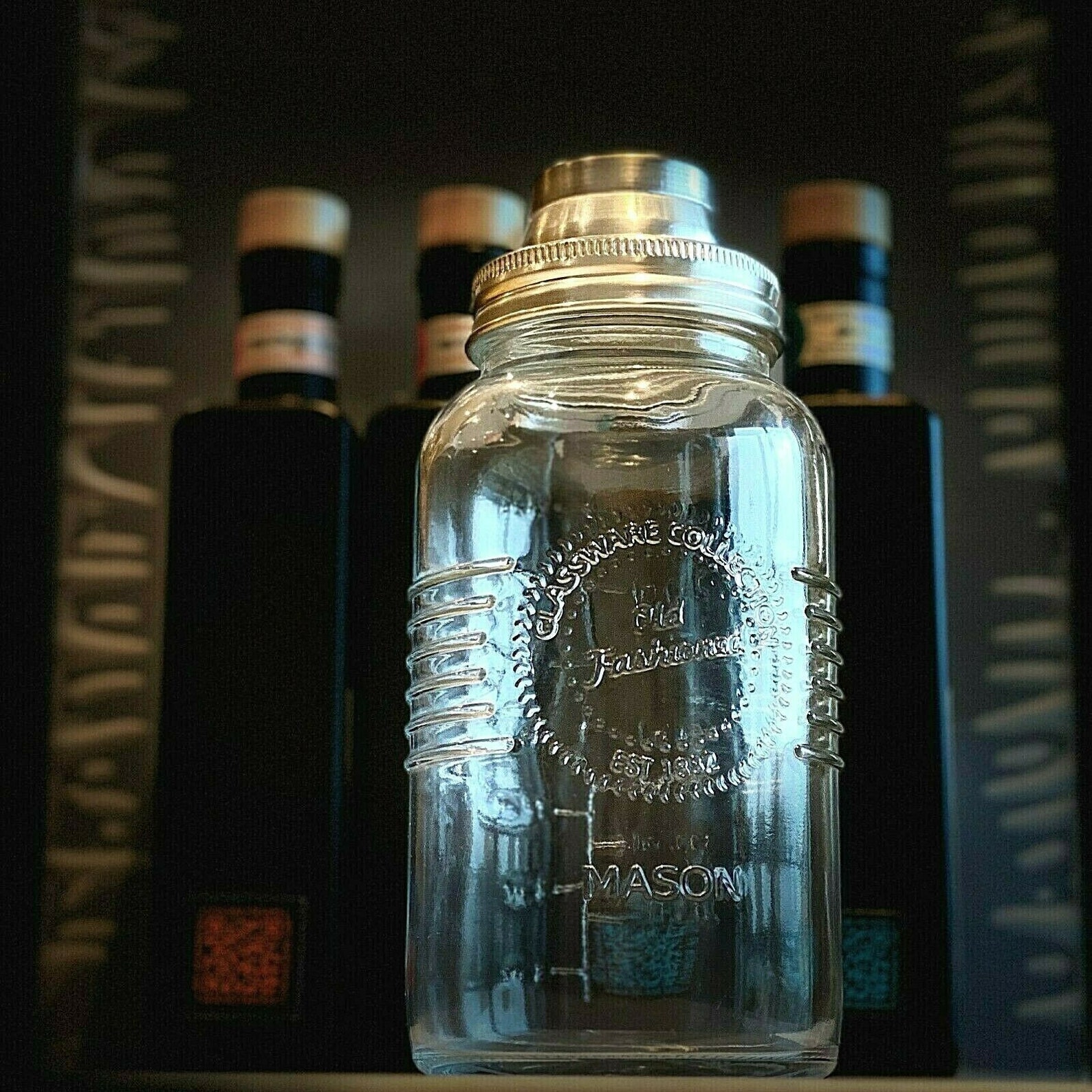 1 Litre Old Fashioned Mason Cocktail Shaker Screw Top Lid Etsy UK