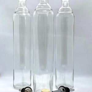 Glass 500ml Bottles Supplied with Corks & Metal Pourers - Barware Gifts image 7