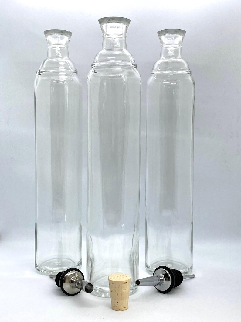 Glass 500ml Bottles Supplied with Corks & Metal Pourers - Barware Gifts image 7