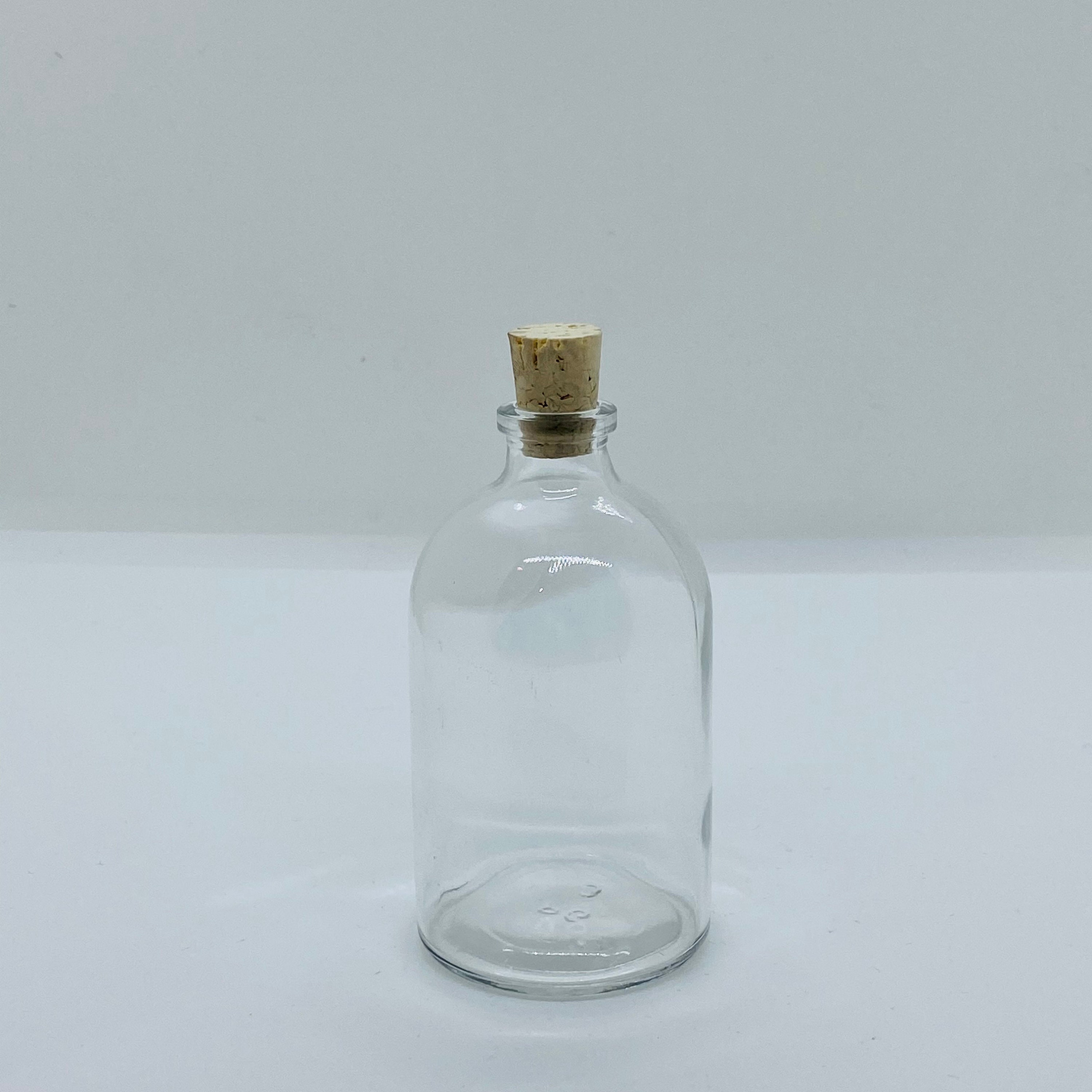 40 Glass Bottle with Natural Cork Stopper 100ml Greenwich Etsy