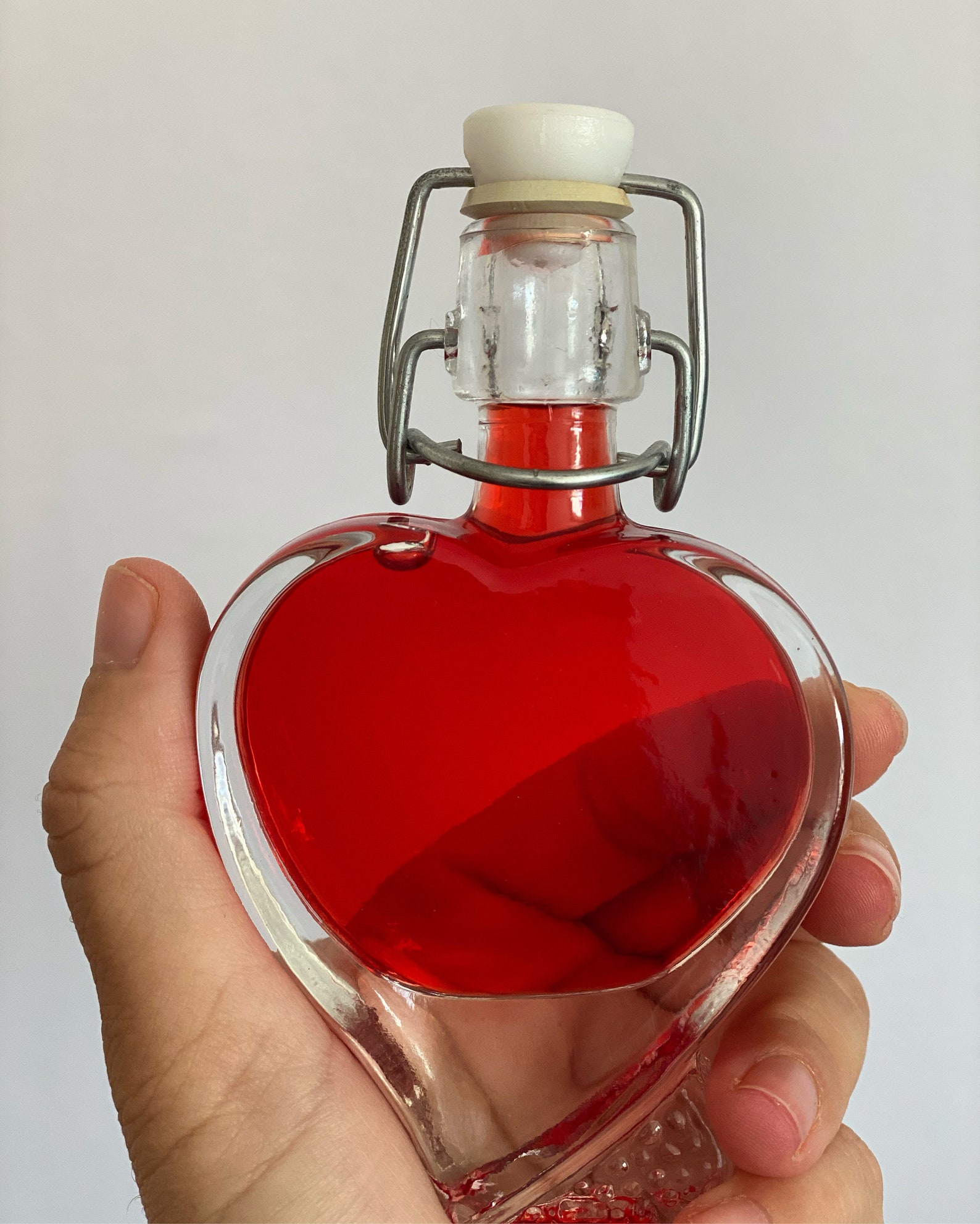 10 Heart Shaped 40ml Bottles A Lovely Miniature in Weighted Etsy