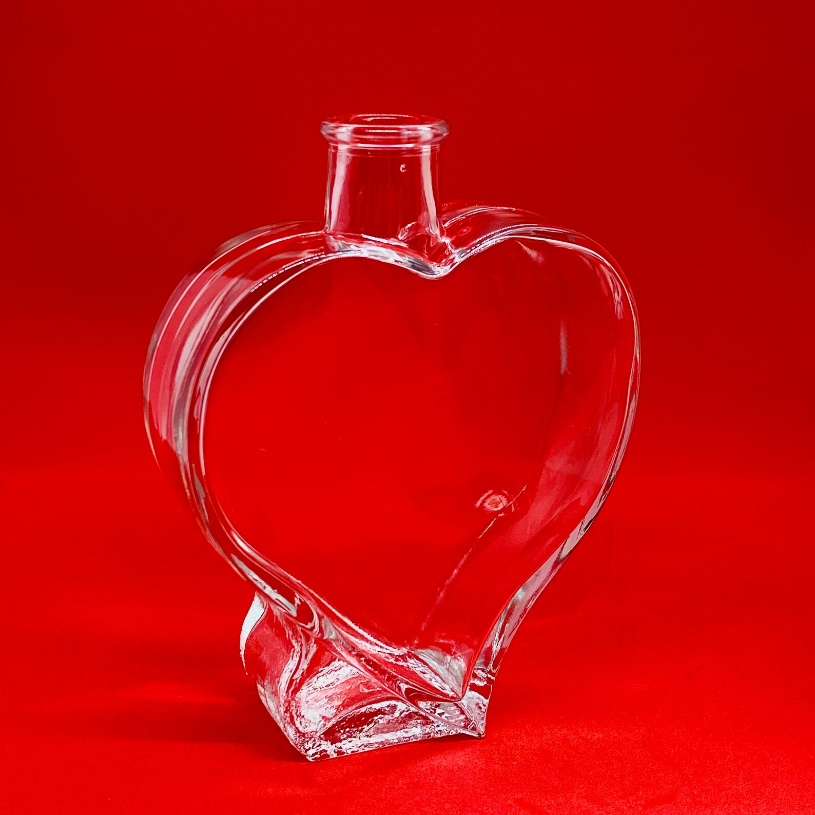 Large Glass Heart Bottle Includes 2 Styles of Cork Ideal Etsy UK