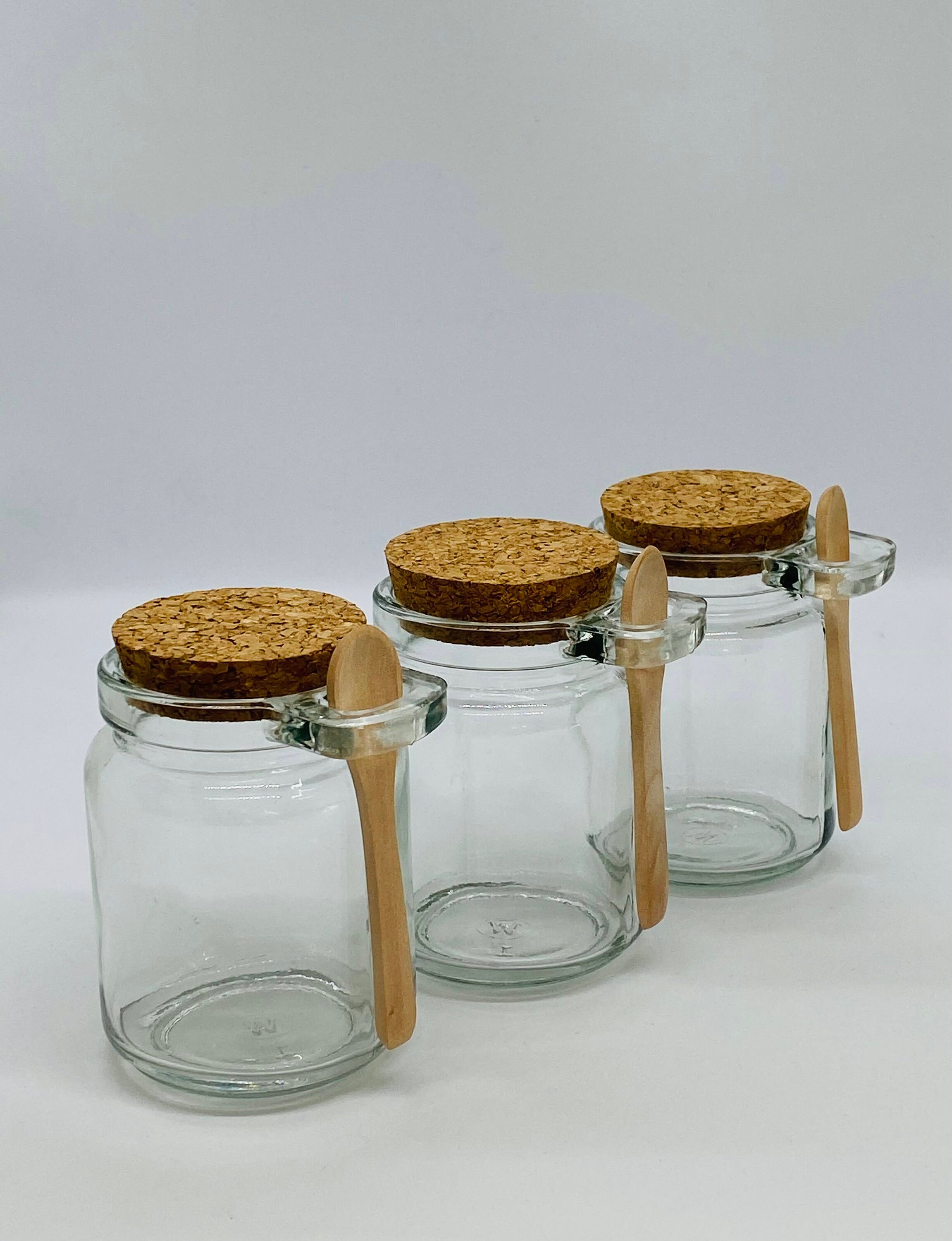 The 270 ml Jar with a Cork Lid and Wooden Spoon The Kilburn Etsy