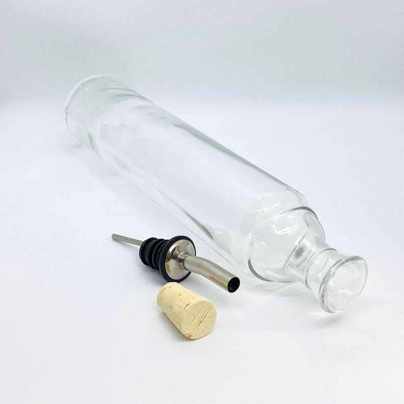 Glass 500ml Bottles Supplied with Corks & Metal Pourers - Barware Gifts image 2