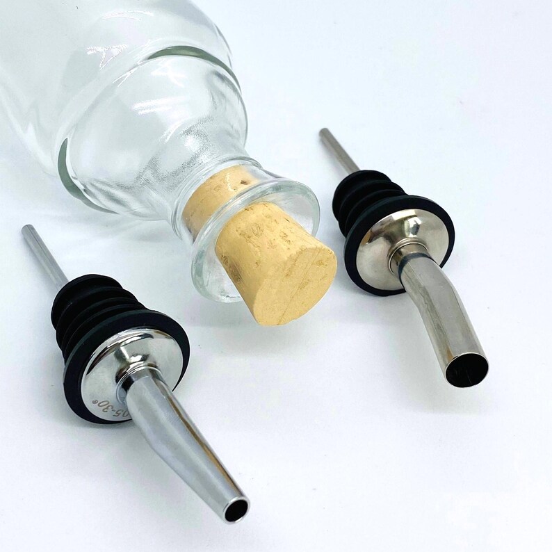 Glass 500ml Bottles Supplied with Corks & Metal Pourers - Barware Gifts image 5