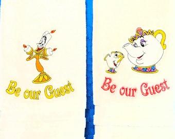 Be our Guest Embroidered Guest/Bath HAND Towels