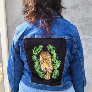 Jaguar Design Ladies Embroidered Denim Jacket