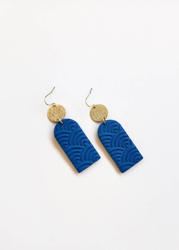 Polymer Clay Earrings Boho Handmade Jewelry Indie Modern