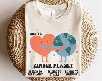 Earth Day Shirt for Teacher, Retro Womans Earth Day T Shirt, Environmental Earth Awareness Gift, Be Kind To Our Planet, Earth Mother Tee
