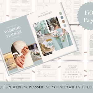 Instant Download Wedding Planner | Customizable, Easy-to-Use | Wedding Day Binder Template, Wedding Itinerary, Wedding Day Printable Planner