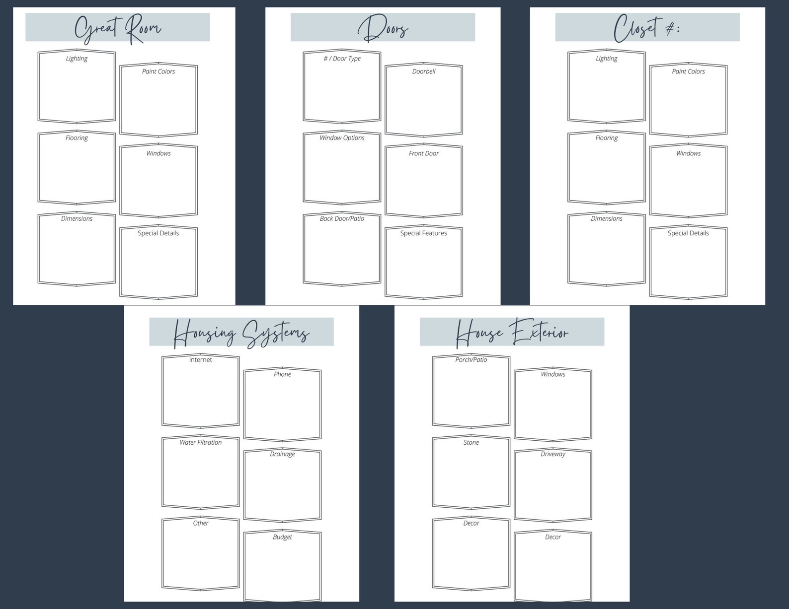 House Building Planner Home Renovation Planner Etsy