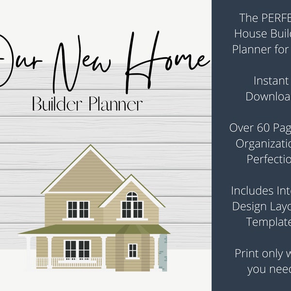 Home Building Guide, Home Renovation Planner, Building Planner, Renovation Planner, Home Improvement Planner, Remodel Planner Printable