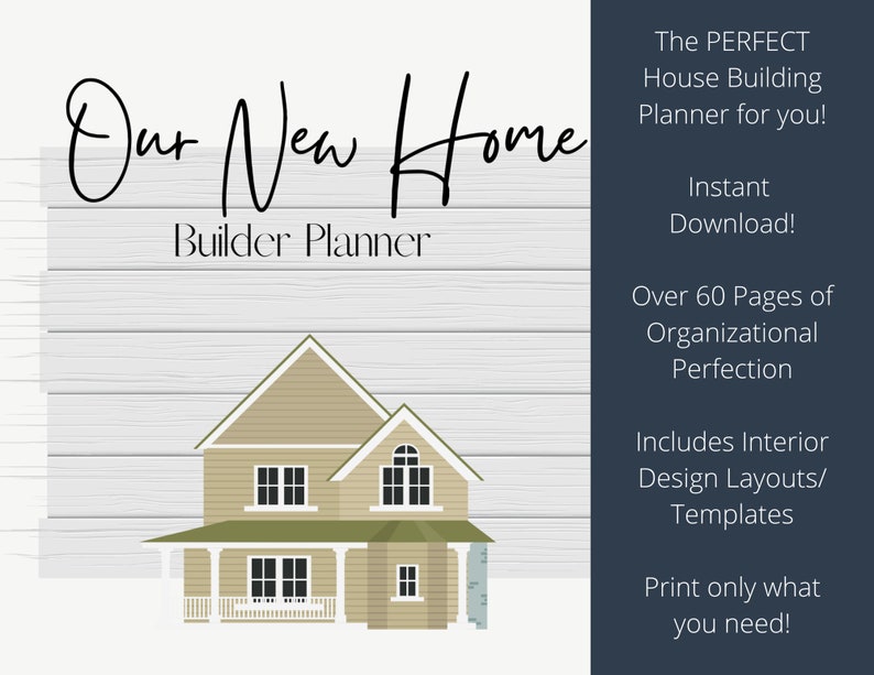 House Building Planner Home Renovation Planner Etsy