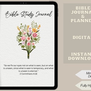 Digital Bible Journal | Faith Journal | Essential | Bible Journal for GoodNotes TouchNotes | iPad Android Bible Journal | Bible Study
