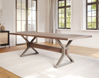 The Aspen | Dining Table // Trestle Leg // Farmhouse Dining Room Table // Modern // Rustic