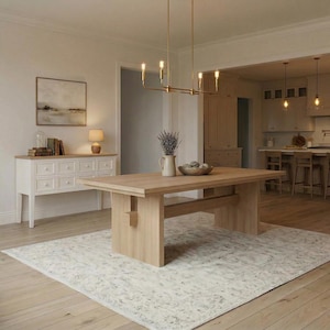 The Orion | Oak Extension Dining Table | Modern Farmhouse Kitchen Table | Extendable Dining Table
