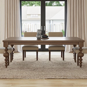 The Arcadia | Oak Dining Table // Large Turned Leg / Farmhouse Dining Room Table / Modern / Rustic / Extendable Table / 6ft 7ft 8ft 9ft 10ft