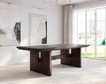 The Orion | Dining Table // Trestle Table // Farmhouse Dining Room Table // Modern // Rustic