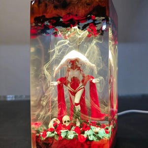 Cart Game, Mother of Machines Figure, Grand Cenobite, Elesh Norn Card, Legendary Creature Cart, Epoxy resin lamp, Halloween Gift, Game Clip