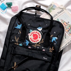 Sac à dos brodé galuchat | Prénom personnalisé brodé Kanken | Adorable sac brodé océan pour enfant | Sac à dos brodé personnalisé