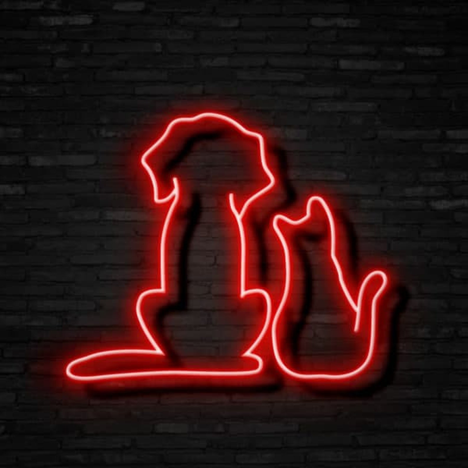 Dog Neon Sign Cat Neon Light Sign Doggie Led Neon Sign Neon Etsy