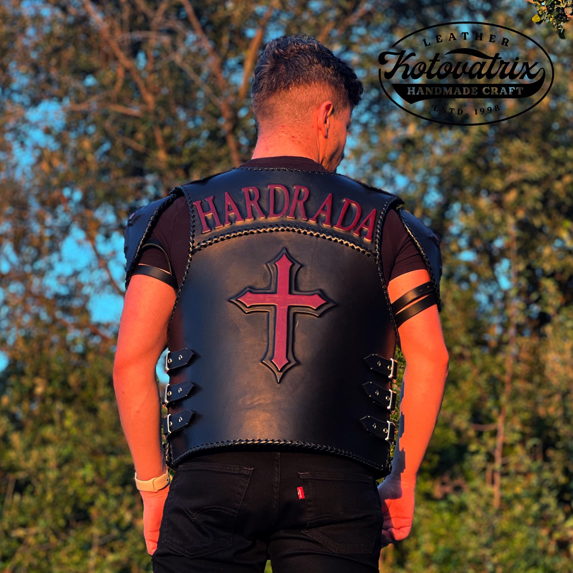 Handmade Dragon Embossed Leather Biker Vest, Weaved Waistcoat - Etsy
