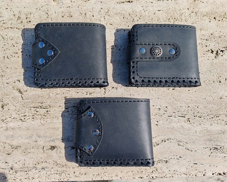 AVAILABLE LEATHER Custom WALLET, Indian, Scull, Gift For Him Her, Bifold, Gift Wallet, Clutch, Handmade Crafted, Portafoglio, Card Holder image 5