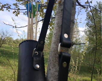 Carquois Traditionnel En Cuir Véritable Fait Main - Porte Carquois Traditionnel En Cuir Véritable Fait Main - Porte