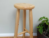 Bar Stool Natural Wood Round Seat Bar Stool 28 quot Bar Stool