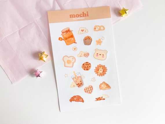 Kawaii Food Sticker Sheet, Cute Stickers, Colorful, Happy Faces, Journal  Stickers, Scrapbook Stickers, Planner Stickers