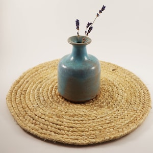 Hand weaved Natural Placemats/  Hand woven Banana Fiber Placemats/ Natural  Round Placemats/ Handmade Fairly Natural Placemats