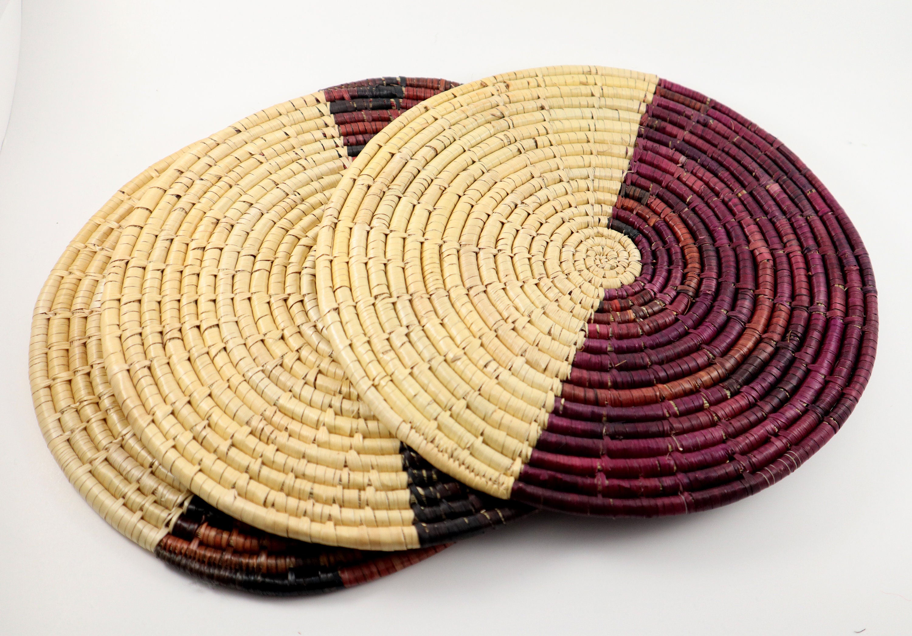 Natural Hand Woven Trivet Natural Hand Woven Placemats Etsy