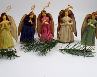 Christmas   Handmade Ornaments / Christmas Decorations / Tree Ornaments /  Corn Husk Tree Decorations /Christmas Fairy angels ornaments