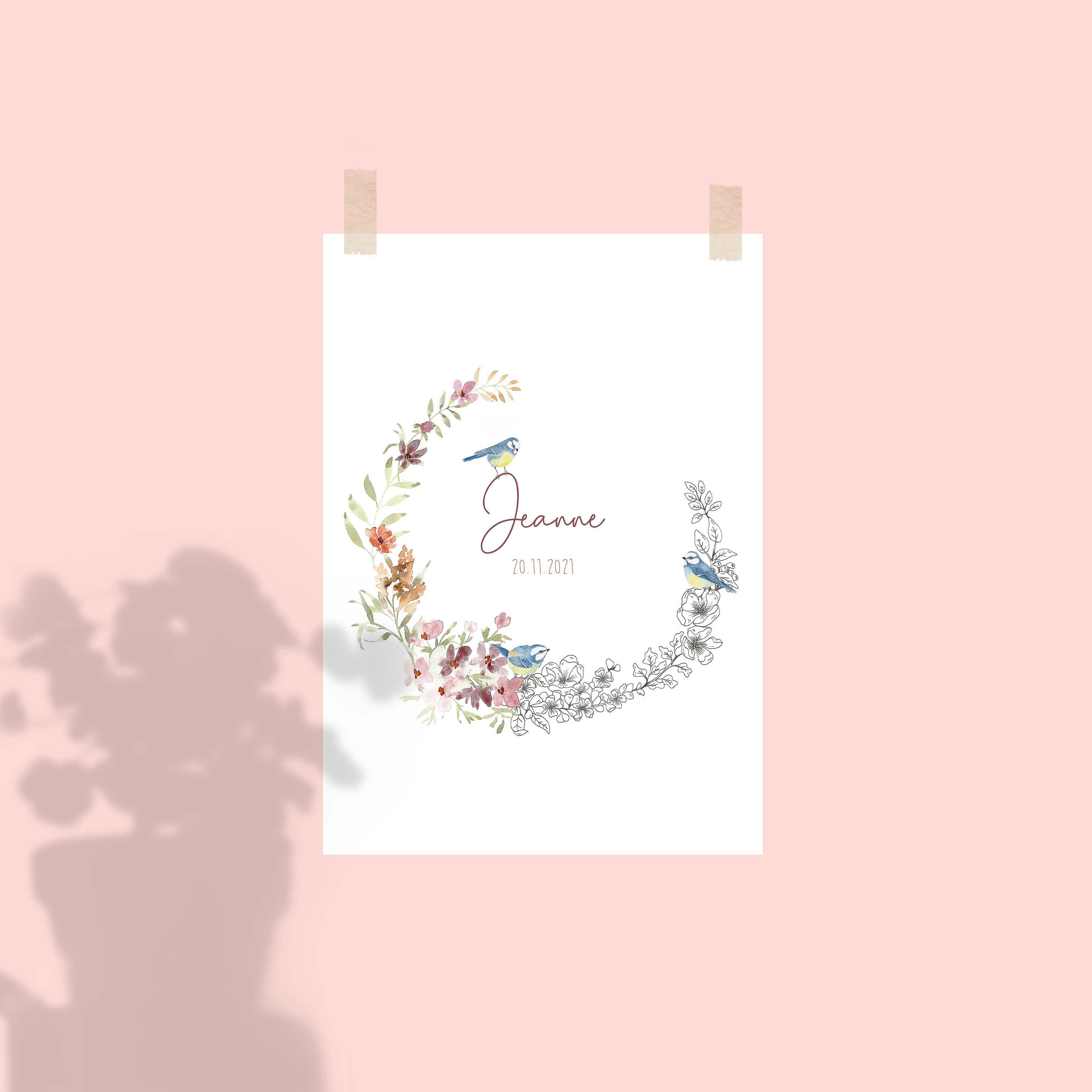 Affiche Prénom Mésange