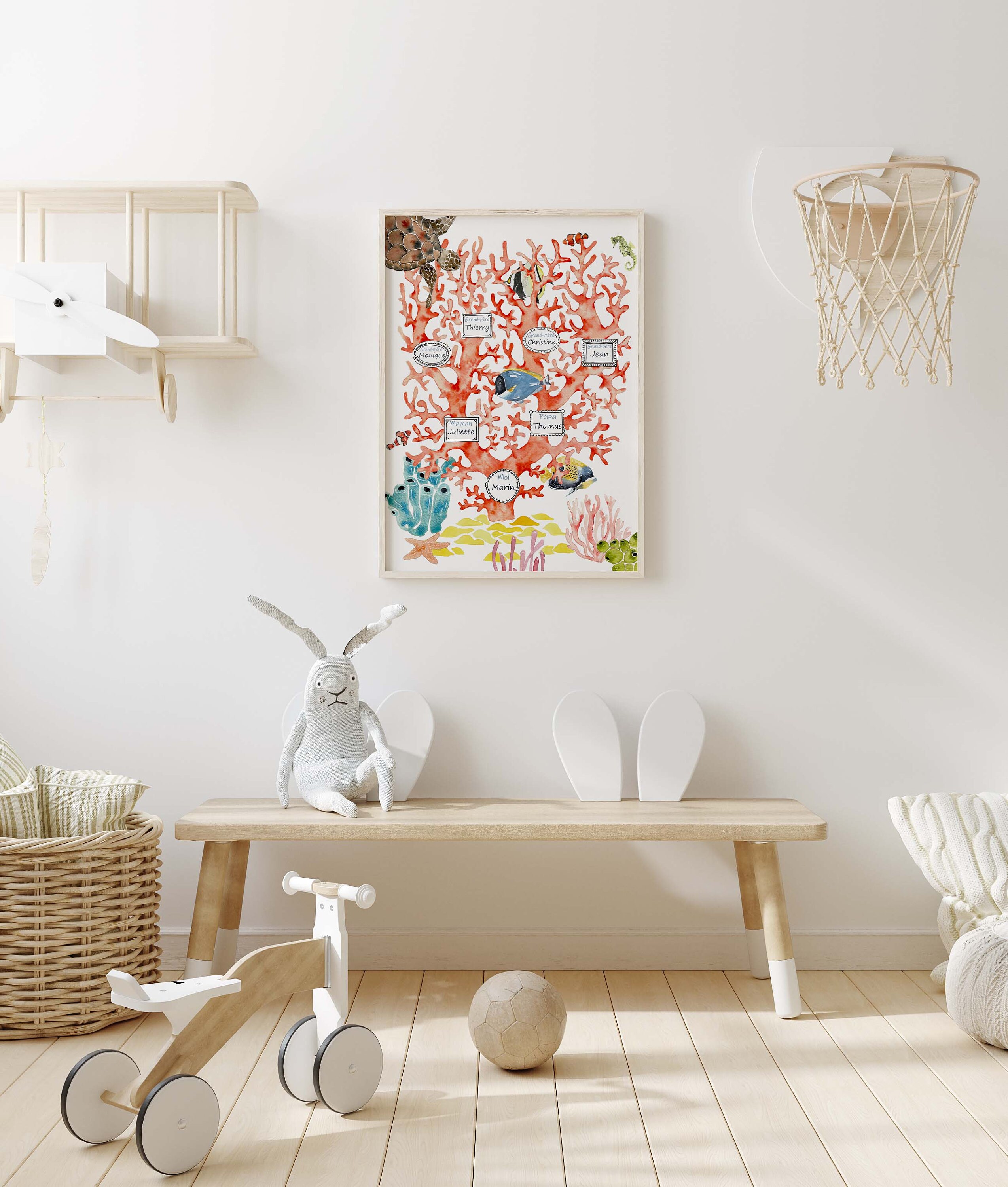 Arbre Généalogique Personnalisable Fond Marin