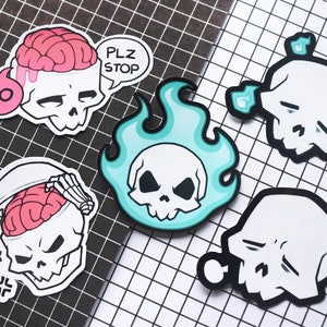 Skull Stickers | Anime Style Stationary | Anime Aesthetic
