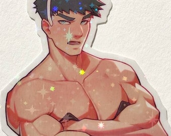 Bunny Boy Sticker | Anime Style | Holographic